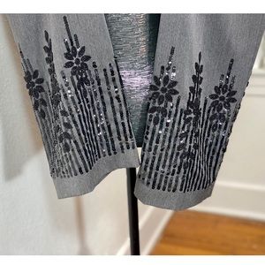 Kelly & Diane Gray Suit Beading/Sequins Sz 8